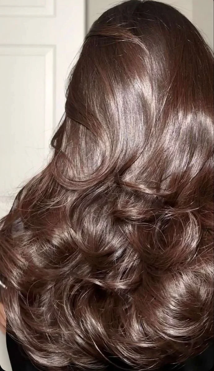 Glossy brunette bridal waves by Hannah Aubrey Hair